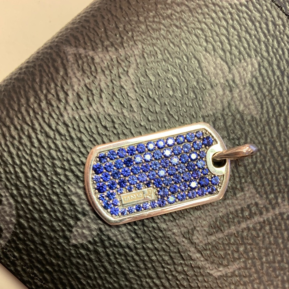 David yurman blue sapphire dog tog.